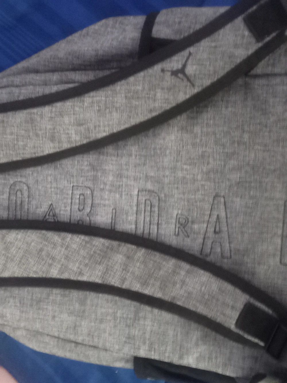 Jordan Grey Backpack with Red Jumpman Logo